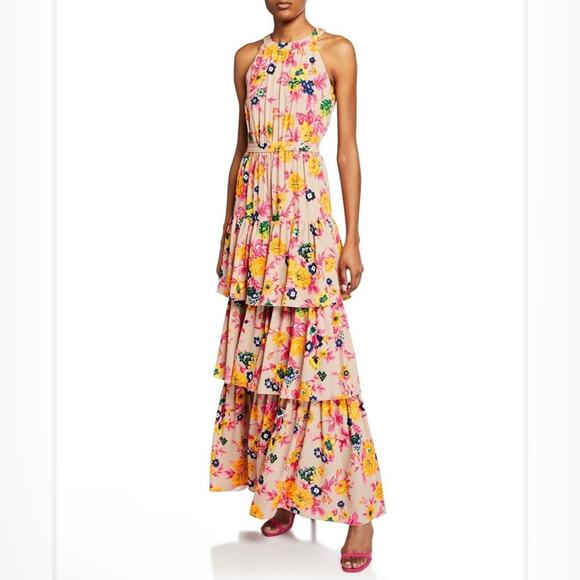 MSGM Floral Print Halter Maxi Dress Size 40(S) - Picture 1 of 10